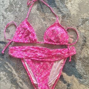 Lilly Pulitzer Pink Floral Bikini Set